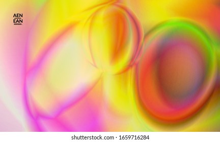 Color de gradiente liso abstracto efecto de movimiento brillante. Fondo vectorial de las luces del norte. La textura holográfica futurista del espacio exterior genera un patrón psicodélico.