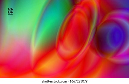 Abstract smooth gradient colors shiny flare moving effect. Northern lights vector background. Glowing hologram texture futuristic outer space energy flow creates psychedelic pattern.