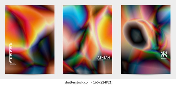Abstrakter, glatter Farbverlauf-Effekt glänzende Fackelbewegung. Nordlichter Vektorillustration Hintergrund. Glühende Hologramm-Textur futuristische Weltraumenergie-Fluss schafft psychedelisches Muster.