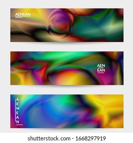 Abstract smooth gradient colors shiny flare moving effect. Northern lights vector background. Glowing hologram texture futuristic outer space energy flow creates psychedelic pattern.