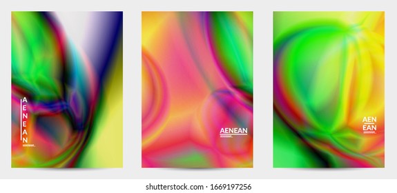 Abstract smooth gradient colors shiny flare moving effect. Northern lights vector background. Glowing hologram texture futuristic outer space energy flow creates psychedelic pattern.