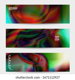 Abstract smooth gradient colors shiny flare moving effect. Northern lights vector background. Glowing hologram texture futuristic outer space energy flow creates psychedelic pattern.