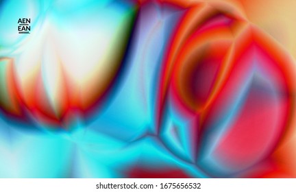 Color de gradiente liso abstracto efecto de movimiento brillante. Fondo vectorial de las luces del norte. La textura holográfica futurista del espacio exterior genera un patrón psicodélico.