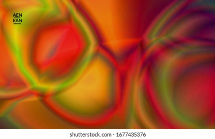 Abstract smooth gradient colors shiny flare moving effect. Northern lights vector background. Glowing hologram texture futuristic outer space energy flow creates psychedelic pattern.