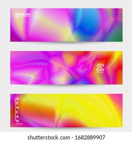 Abstract smooth gradient colors shiny flare moving effect. Northern lights vector background. Glowing hologram texture futuristic outer space energy flow creates psychedelic pattern.