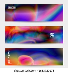 Color de gradiente liso abstracto efecto de movimiento brillante. Fondo vectorial de las luces del norte. La textura holográfica futurista del espacio exterior genera un patrón psicodélico.