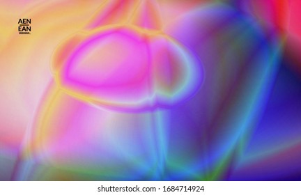 Color de gradiente liso abstracto efecto de movimiento brillante. Fondo vectorial de las luces del norte. La textura holográfica futurista del espacio exterior genera un patrón psicodélico.