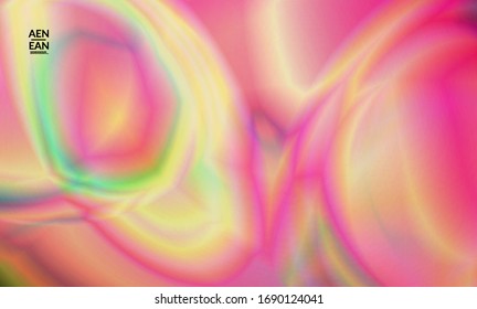 Color de gradiente liso abstracto efecto de movimiento brillante. Fondo vectorial de las luces del norte. La textura holográfica futurista del espacio exterior genera un patrón psicodélico.