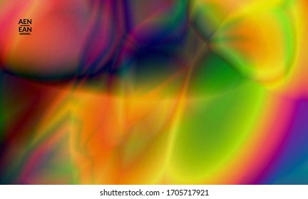 Abstrakter, glatter Farbverlauf-Effekt glänzende Fackelbewegung. Nordlichter Vektorillustration Hintergrund. Glühende Hologramm-Textur futuristische Weltraumenergie-Fluss schafft psychedelisches Muster.