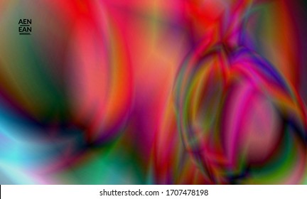 Abstract smooth gradient colors shiny flare moving effect. Northern lights vector background. Glowing hologram texture futuristic outer space energy flow creates psychedelic pattern.