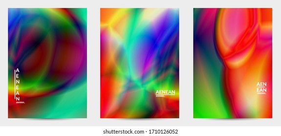 Abstract smooth gradient colors shiny flare moving effect. Northern lights vector background. Glowing hologram texture futuristic outer space energy flow creates psychedelic pattern.