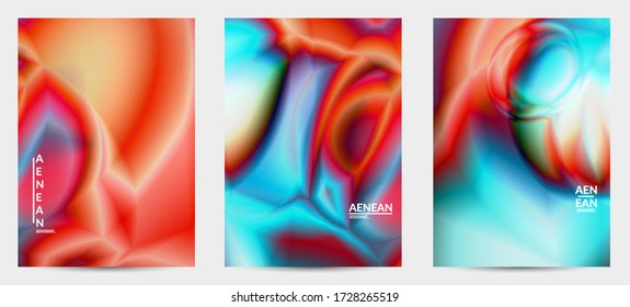 Abstract smooth gradient colors shiny flare moving effect. Northern lights vector background. Glowing hologram texture futuristic outer space energy flow creates psychedelic pattern.