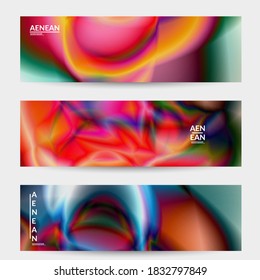 Abstract smooth gradient colors shiny flare moving effect. Northern lights vector background. Glowing hologram texture futuristic outer space energy flow creates psychedelic pattern.