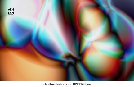 Abstrakter, glatter Farbverlauf-Effekt glänzende Fackelbewegung. Nordlichter, Vektorhintergrund. Glühende Hologramm-Textur futuristische Weltraumenergie-Fluss schafft psychedelisches Muster.