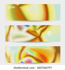 Abstract smooth gradient colors shiny flare moving effect. Northern lights vector background. Glowing hologram texture futuristic outer space energy flow creates psychedelic pattern.