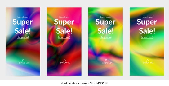 Abstrakter, glatter Farbverlauf-Effekt glänzende Fackelbewegung. Nordlichter, Vektorhintergrund. Glühende Hologramm-Textur futuristische Weltraumenergie-Fluss schafft psychedelisches Muster.
