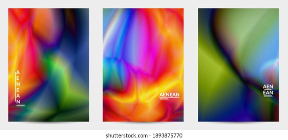 Resumen de los colores de gradiente liso efecto de movimiento de la bengala brillante. Fondo vectorial de las luces del norte. El flujo futurista de energía en el espacio ultraterrestre con textura holográfica brillante crea un patrón psicodélico.