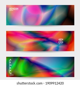 Abstract smooth gradient colors shiny flare moving effect. Northern lights vector background. Glowing hologram texture futuristic outer space energy flow creates psychedelic pattern.