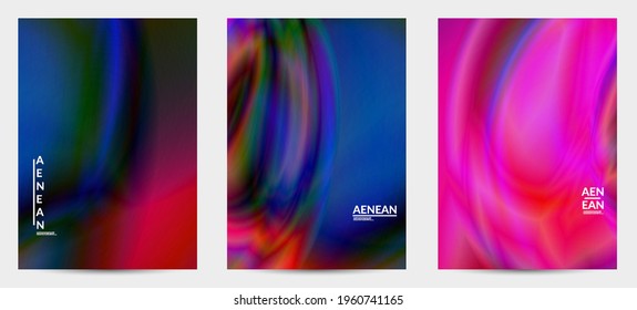 Abstract smooth gradient colors shiny flare moving effect. Northern lights vector background. Glowing hologram texture futuristic outer space energy flow creates psychedelic pattern.