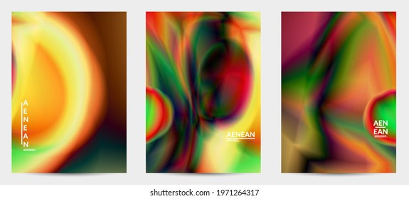 Abstract smooth gradient colors shiny flare moving effect. Northern lights vector background. Glowing hologram texture futuristic outer space energy flow creates psychedelic pattern.