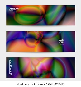 Abstract smooth gradient colors shiny flare moving effect. Northern lights vector background. Glowing hologram texture futuristic outer space energy flow creates psychedelic pattern.
