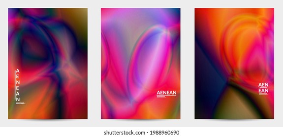 Abstract smooth gradient colors shiny flare moving effect. Northern lights vector background. Glowing hologram texture futuristic outer space energy flow creates psychedelic pattern.