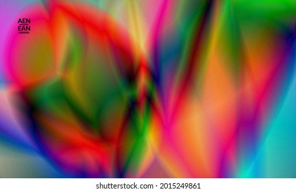 Abstract smooth gradient colors shiny flare moving effect. Northern lights vector background. Glowing hologram texture futuristic outer space energy flow creates psychedelic pattern.