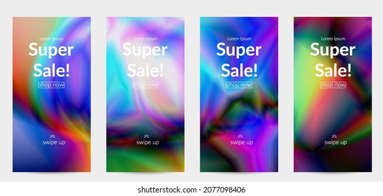 Abstrakter, glatter Farbverlauf-Effekt glänzende Fackelbewegung. Nordlichter, Vektorhintergrund. Glühende Hologramm-Textur futuristische Weltraumenergie-Fluss schafft psychedelisches Muster.