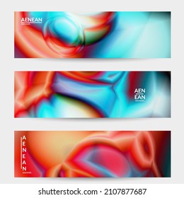 Abstract smooth gradient colors shiny flare moving effect. Northern lights vector background. Glowing hologram texture futuristic outer space energy flow creates psychedelic pattern.