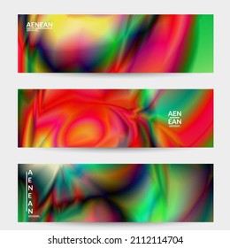 Abstract smooth gradient colors shiny flare moving effect. Northern lights vector background. Glowing hologram texture futuristic outer space energy flow creates psychedelic pattern.