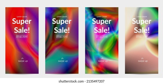 Abstrakter, glatter Farbverlauf-Effekt glänzende Fackelbewegung. Nordlichter, Vektorhintergrund. Glühende Hologramm-Textur futuristische Weltraumenergie-Fluss schafft psychedelisches Muster.