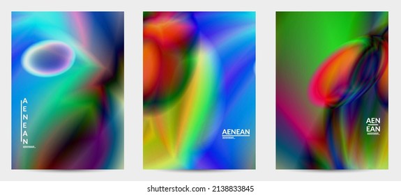 Abstract smooth gradient colors shiny flare moving effect. Northern lights vector background. Glowing hologram texture futuristic outer space energy flow creates psychedelic pattern.