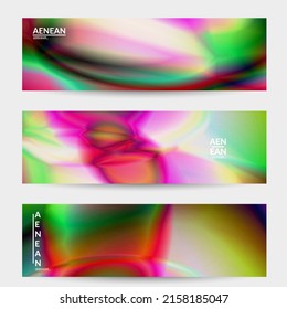 Abstract smooth gradient colors shiny flare moving effect. Northern lights vector background. Glowing hologram texture futuristic outer space energy flow creates psychedelic pattern.