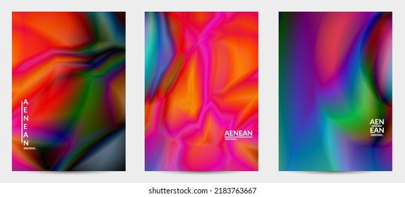 Abstract smooth gradient colors shiny flare moving effect. Northern lights vector background. Glowing hologram texture futuristic outer space energy flow creates psychedelic pattern.