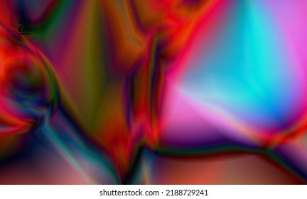 Resumen de los colores de gradiente liso efecto de movimiento de la bengala brillante. Fondo vectorial de las luces del norte. El flujo futurista de energía en el espacio ultraterrestre con textura holográfica brillante crea un patrón psicodélico.