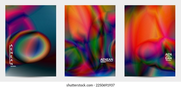 Abstract smooth gradient colors shiny flare moving effect. Northern lights vector background. Glowing hologram texture futuristic outer space energy flow creates psychedelic pattern.