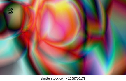 Abstract smooth gradient colors shiny flare moving effect. Northern lights vector background. Glowing hologram texture futuristic outer space energy flow creates psychedelic pattern.