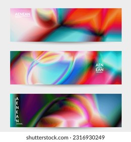 Abstract smooth gradient colors shiny flare moving effect. Northern lights vector background. Glowing hologram texture futuristic outer space energy flow creates psychedelic pattern.