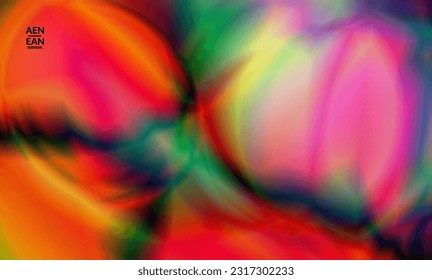 Abstract smooth gradient colors shiny flare moving effect. Northern lights vector background. Glowing hologram texture futuristic outer space energy flow creates psychedelic pattern.