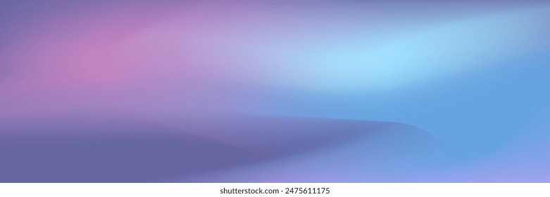 Abstract Smooth Gradient horizontal background. Blurred blue and purple Waves.Vector illustration