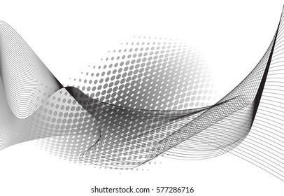abstract smooth gray wave curve motion lines graphic