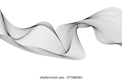 abstract smooth gray wave curve motion lines graphic
