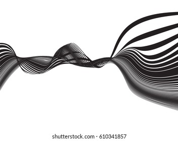 abstract smooth gray wave curve motion lines graphic