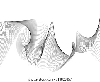 abstract smooth gray wave curve motion lines graphic
