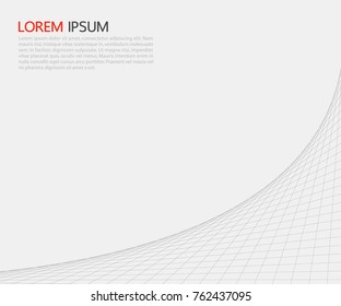 Abstract smooth gray wave line vector. Gray smoke. Business wave background. Technology wave banner 