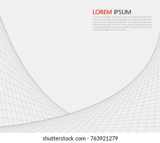 Abstract smooth gray wave line vector. Gray smoke. Business wave background. Technology wave banner 