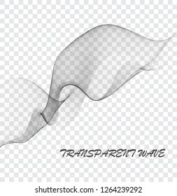 Abstract smooth gray wave vector. Curve flow grey motion illustration