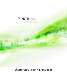 Abstract smooth green flow background, Vector illustration 