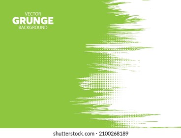 abstract smooth green grunge background with splats and halftone effect