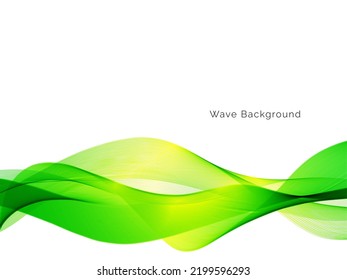 Abstract smooth green modern wave background vector